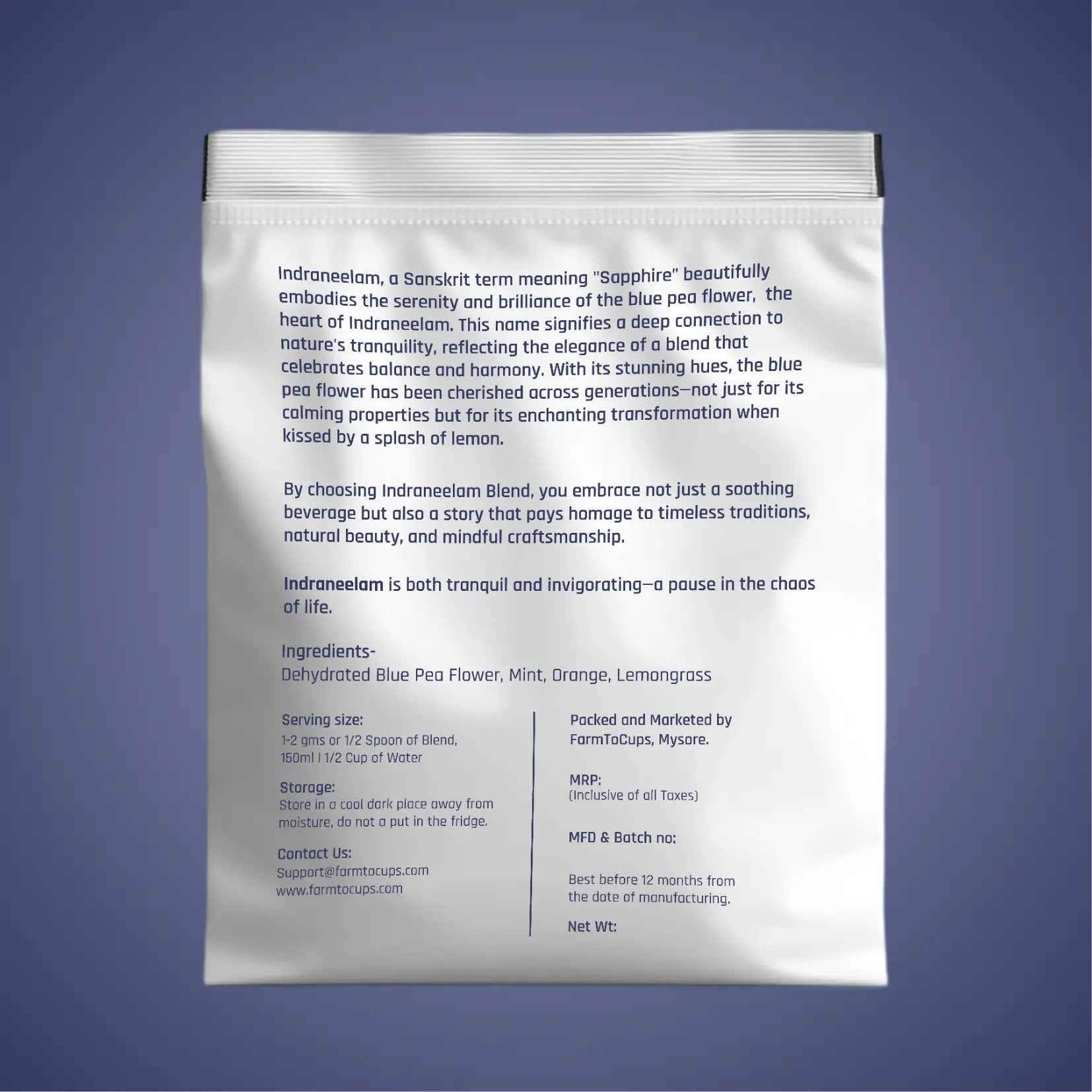 Indraneelam Blend | Blue Pea Flower Infusion