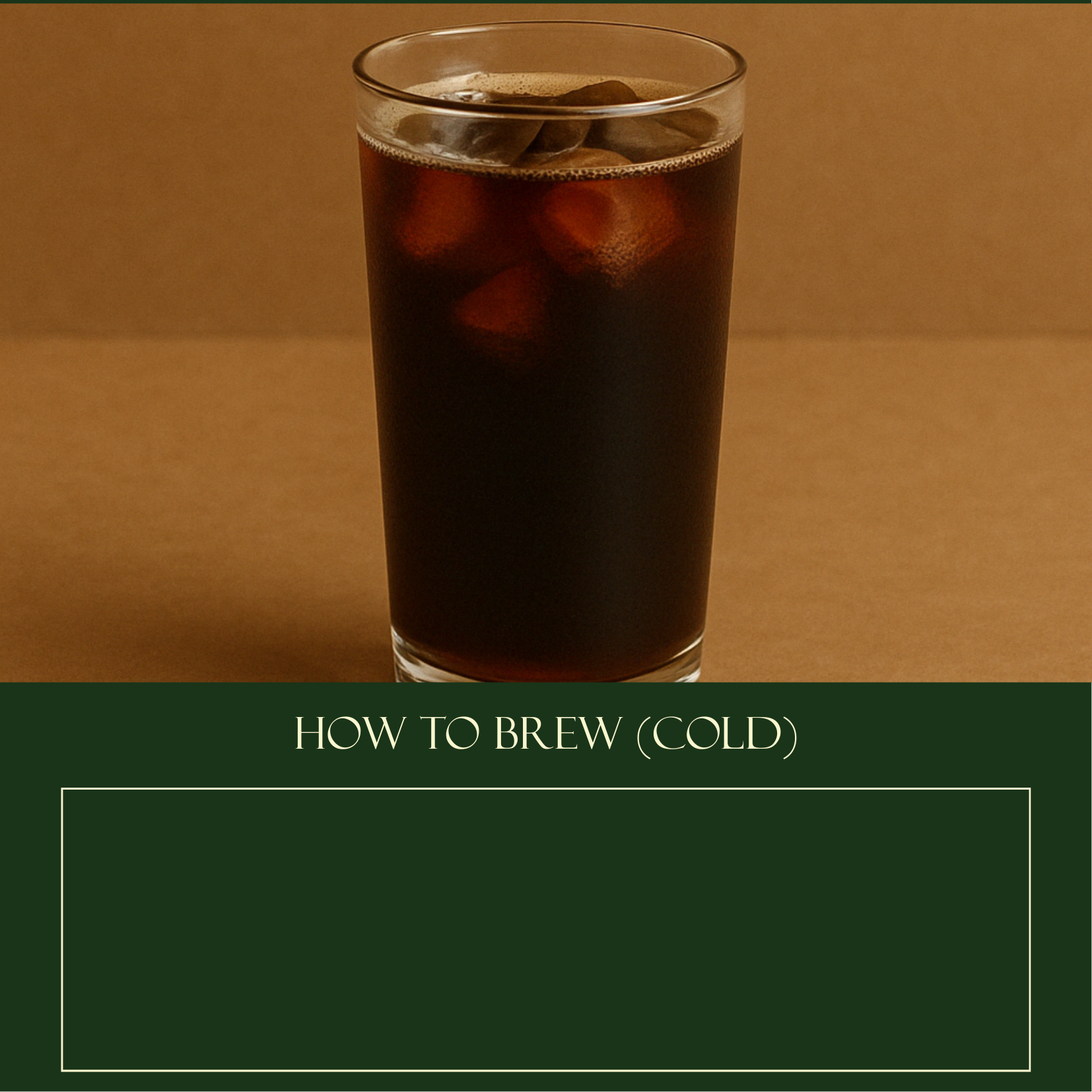 Thaimala Cold Brew Kit – Strong Coffee, Served Cold