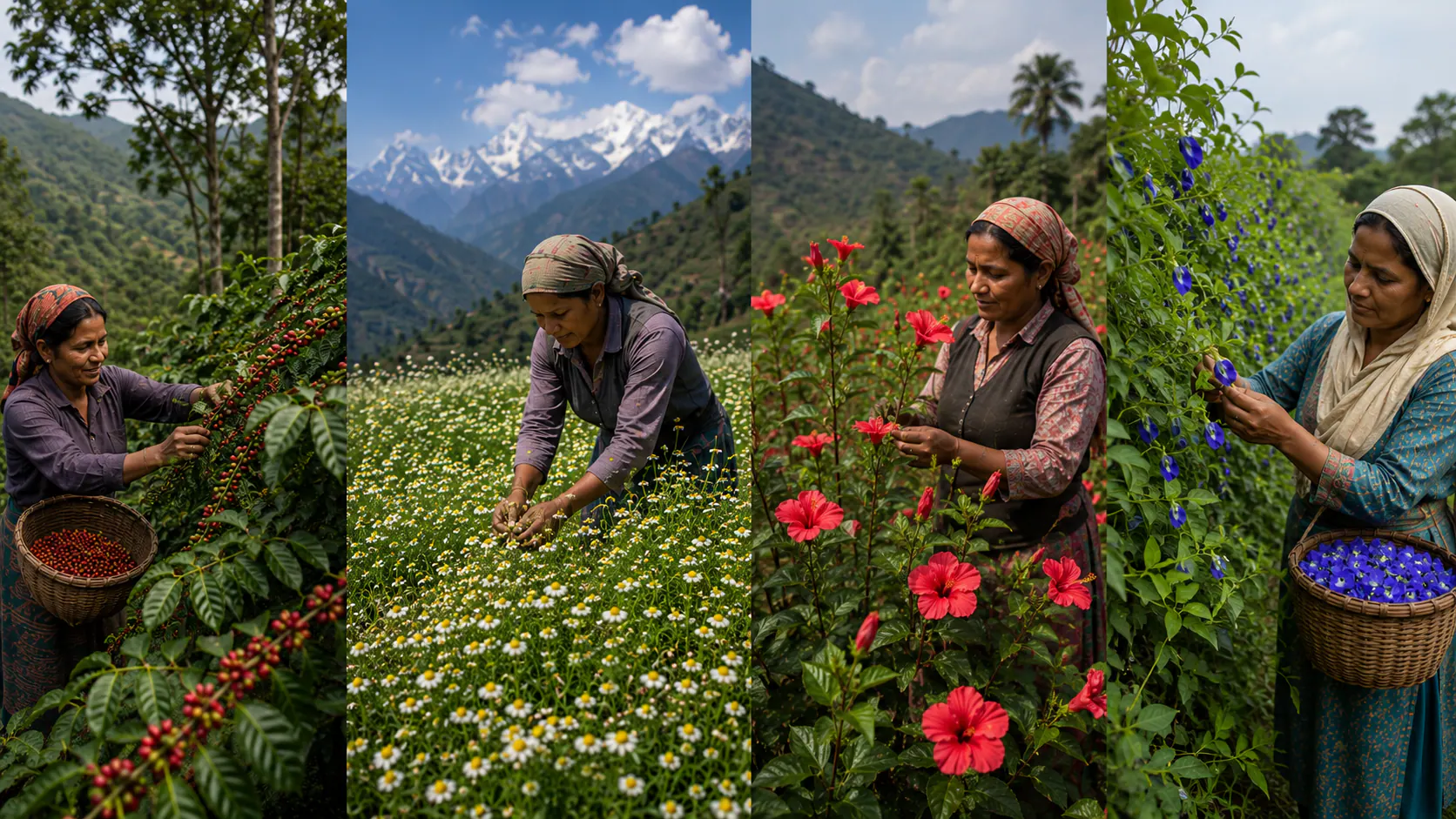 Coffee estate at dawn in India